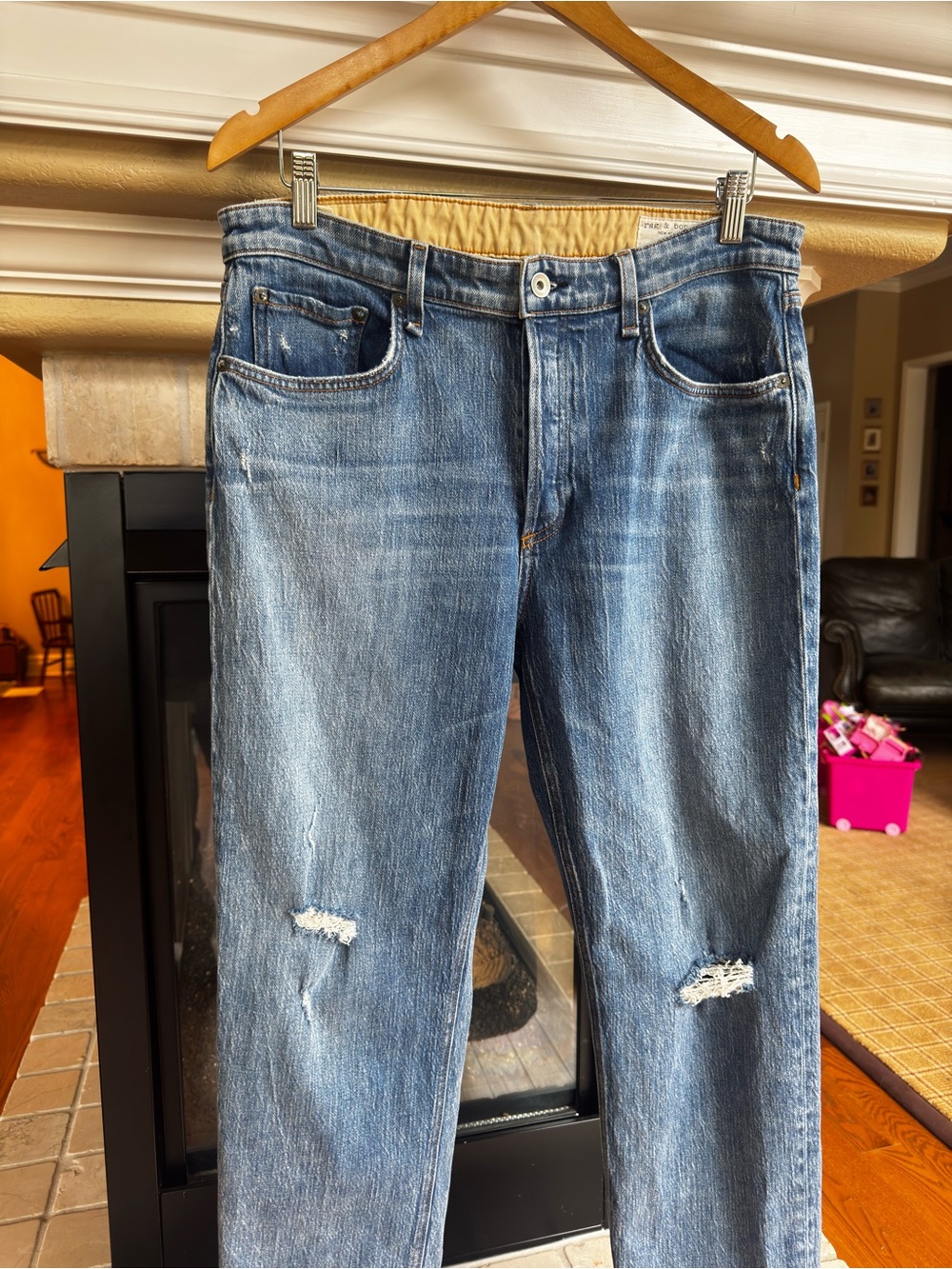 Rag & Bone Rosa Mid Rise Boyfriend Jeans Casual relaxed Everyday Button Fly Size - Picture 3 of 6